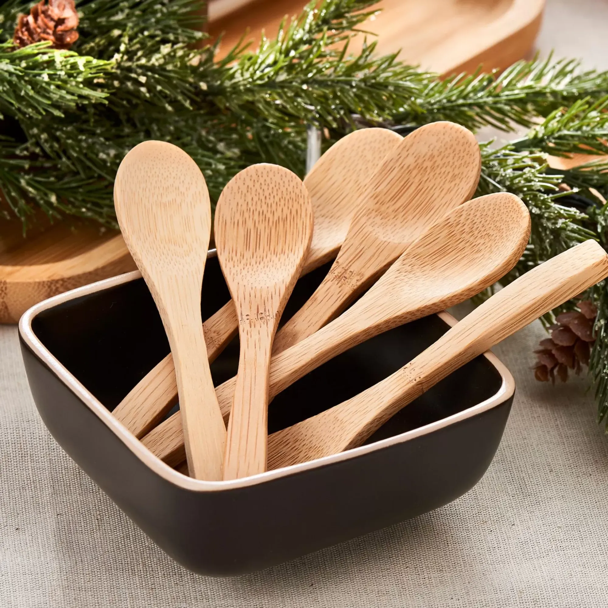 CASA Bamboo Cucharillas Juego De 6 Natural Fashion