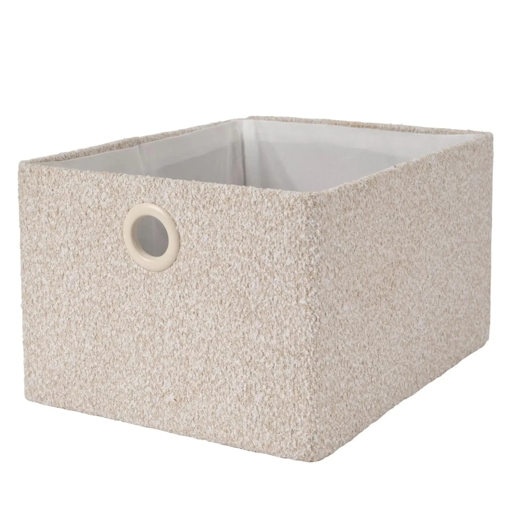 CASA Basic Boucle Cesta De Almacenaje Off White/Sand Cheap