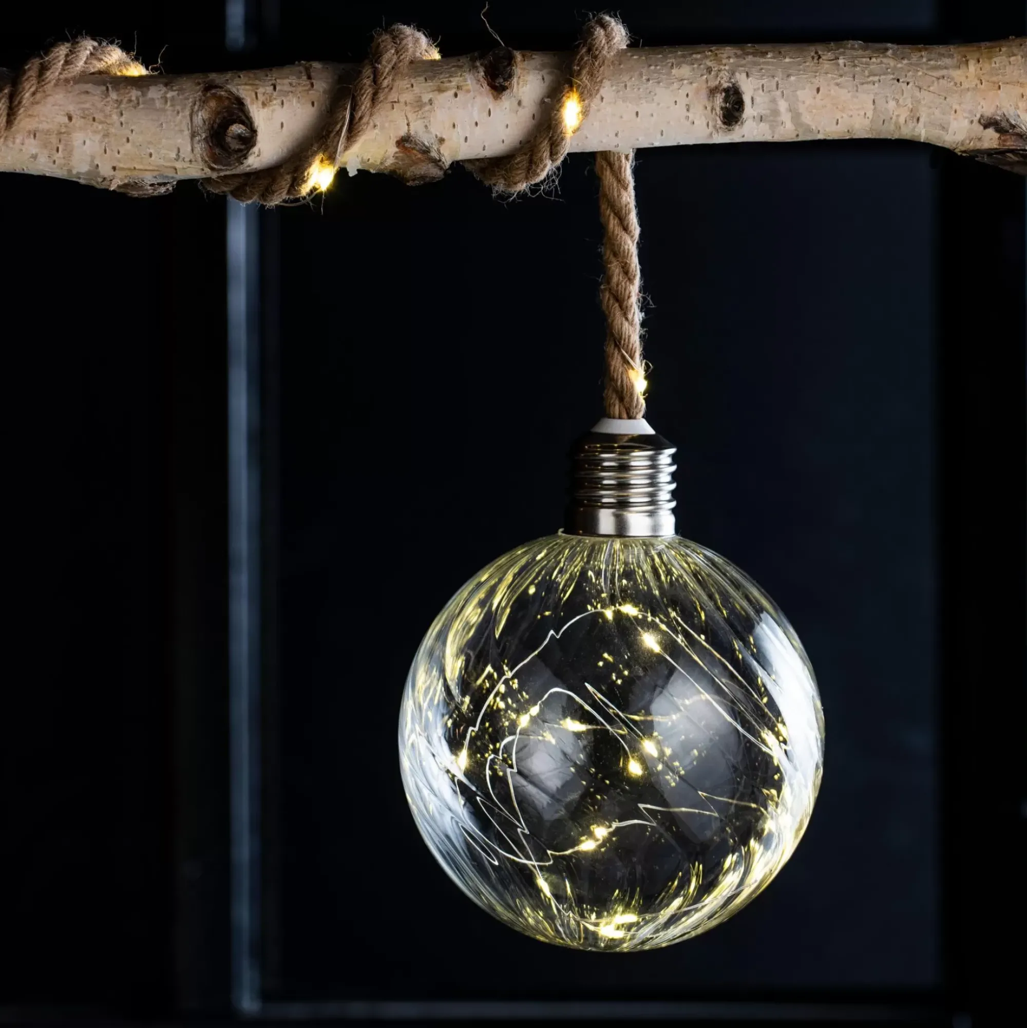 CASA Bloxem Bola Decorativa Con 20 Leds Transparente Store