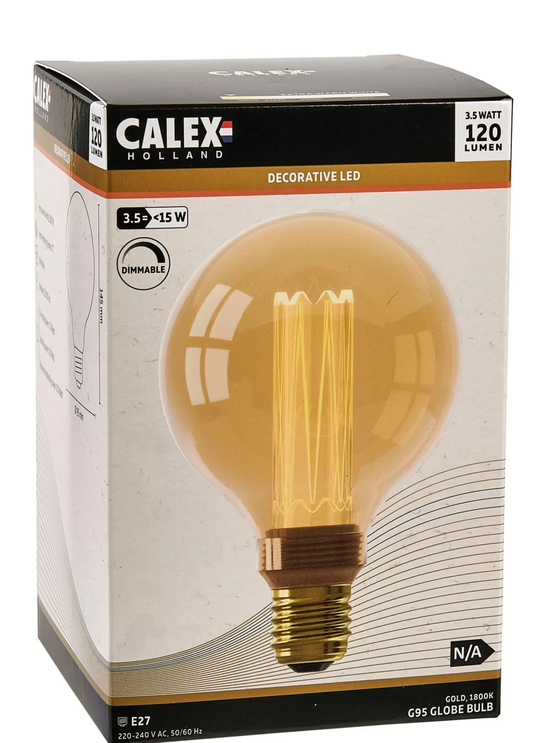 CASA Calex Bombilla Globo Led E27 1800K Clearance