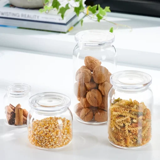 CASA Crystal Tarro De Cocina Con Tapa Transparente Best Sale