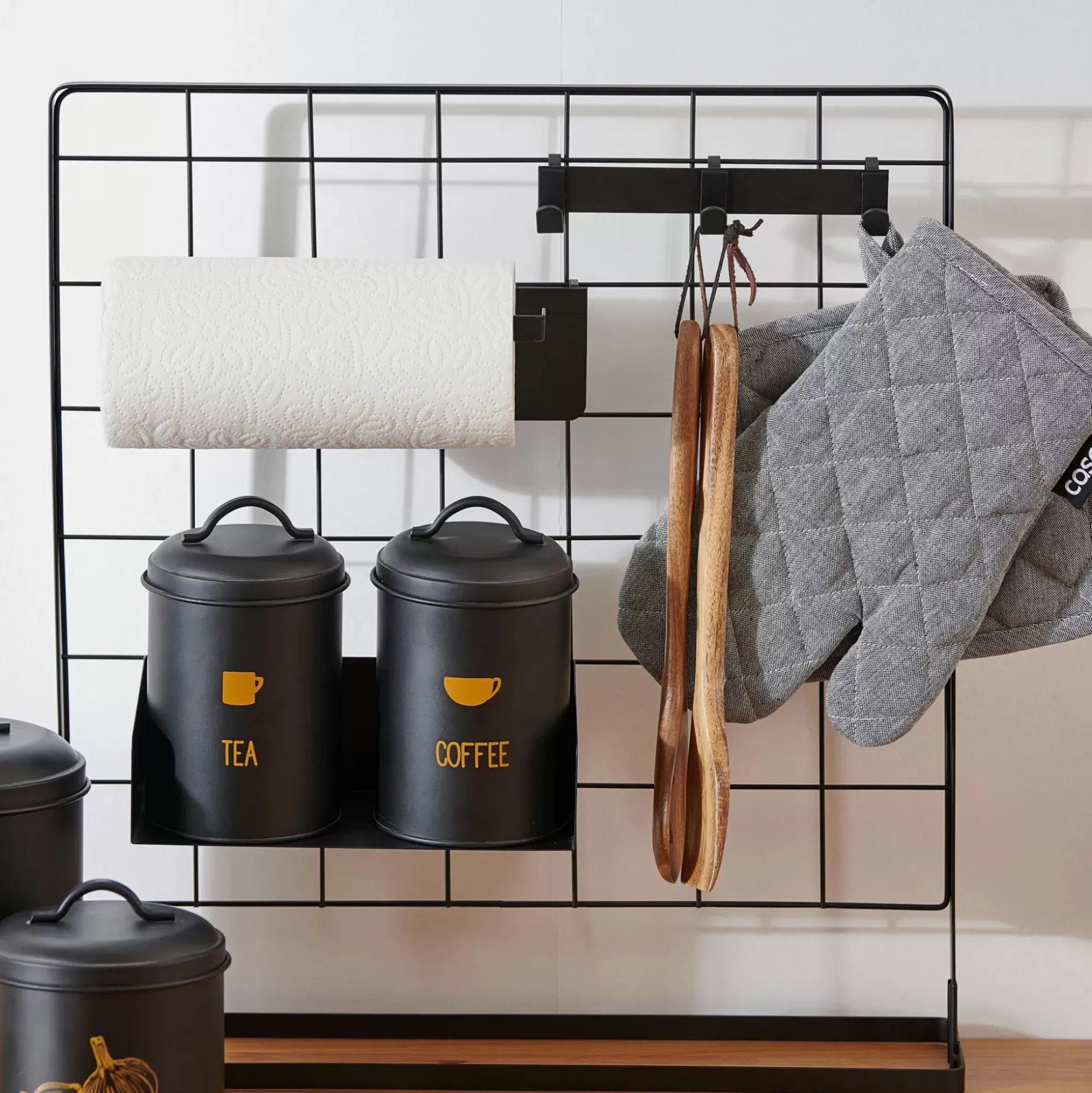 CASA Modular Perchero Con 3 Ganchos Negro Discount