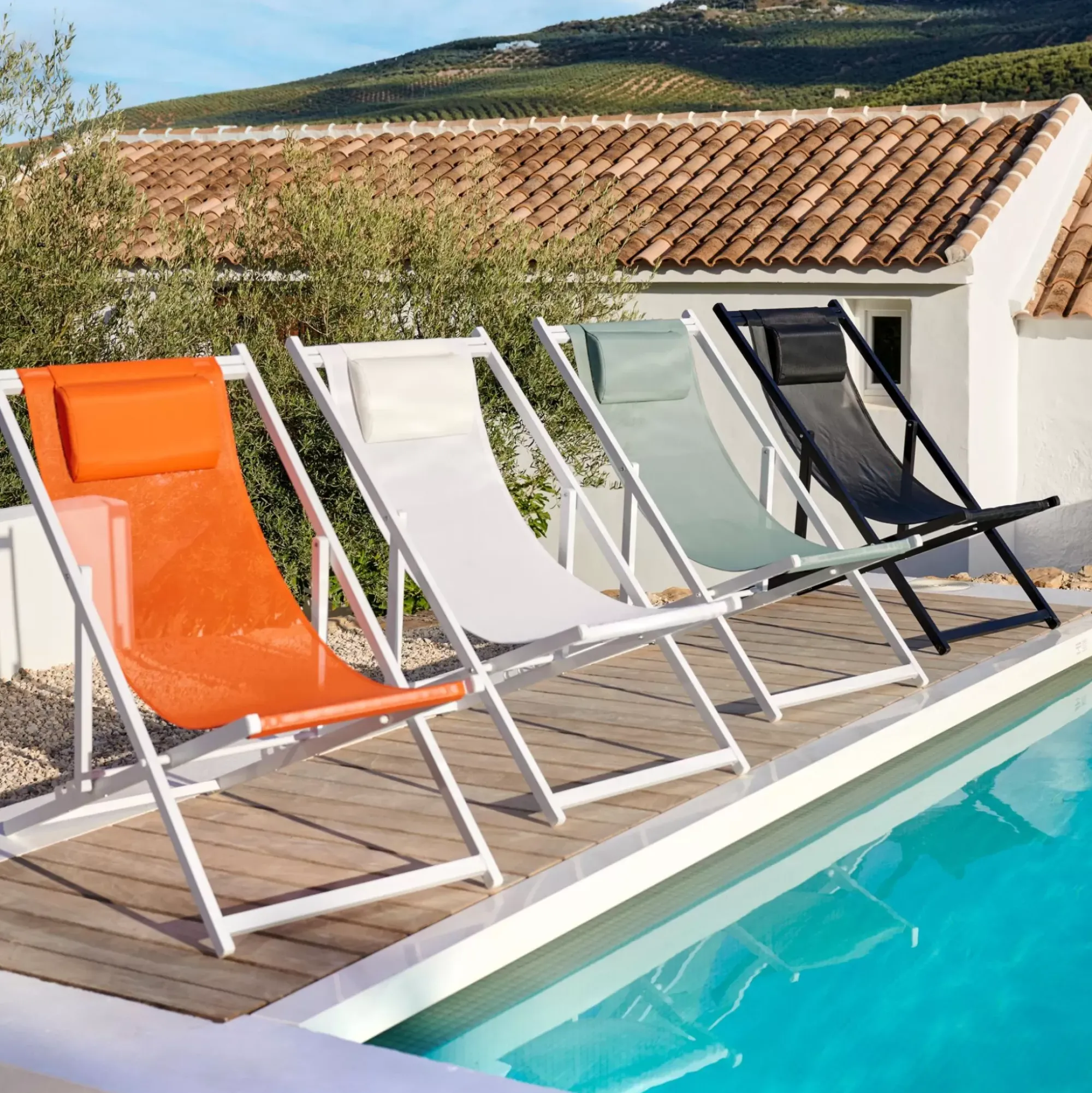 CASA Monterey Silla Plegable Blanco Clearance