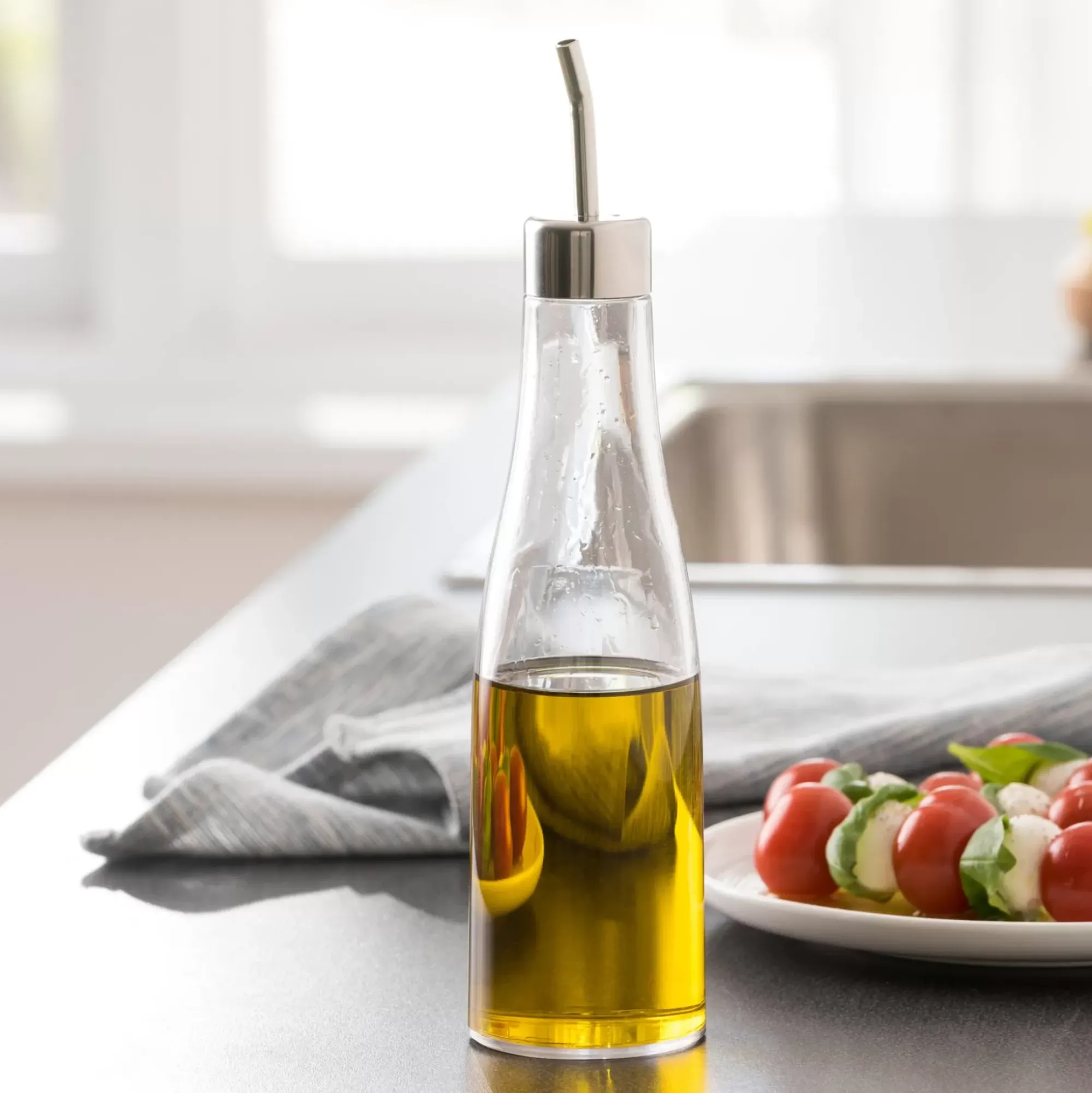 CASA Pure Aceitera Plateado, Transparente Best Sale