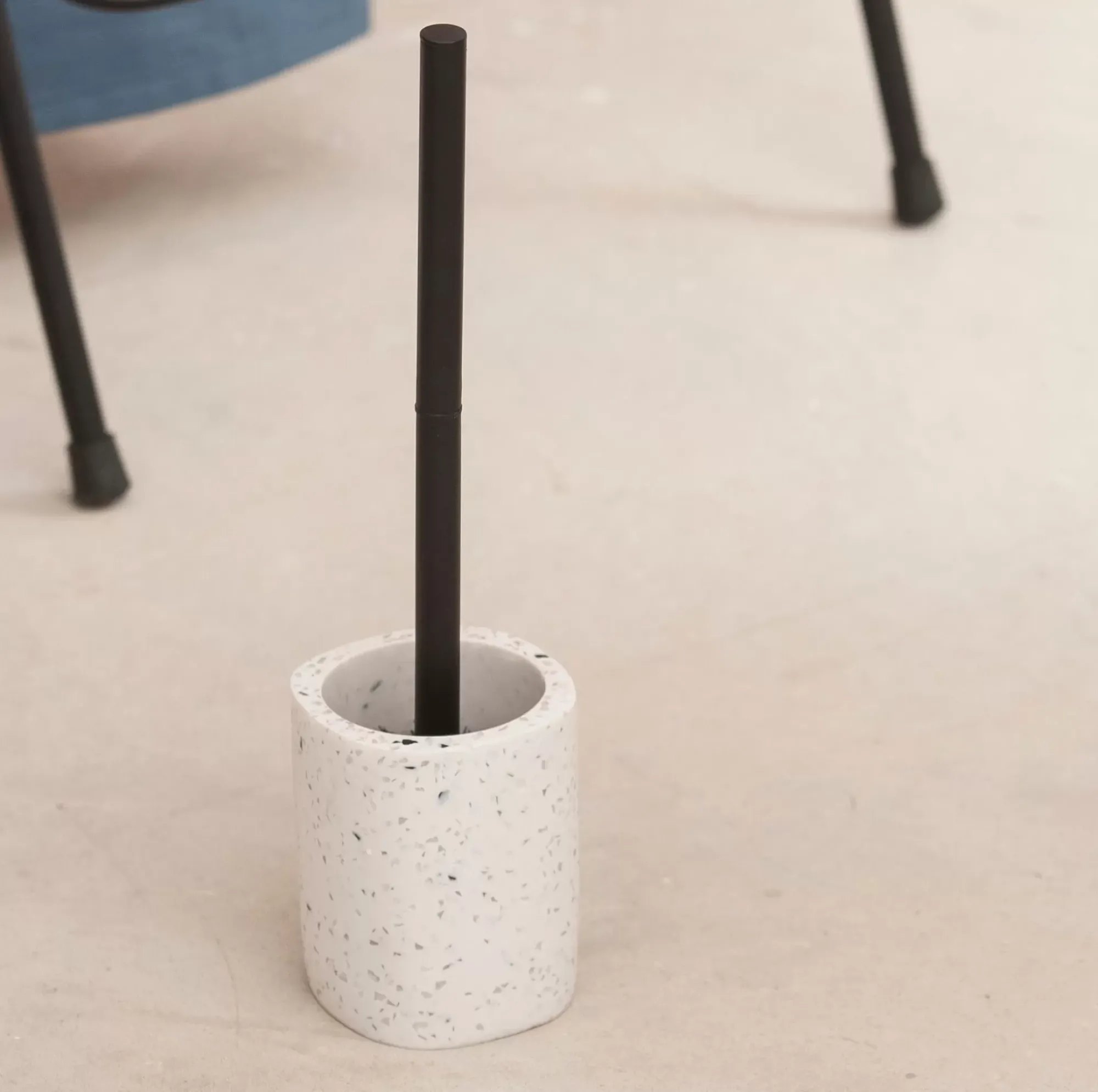 CASA Terrazzo Cepillo Wc En Soporte Blanco New