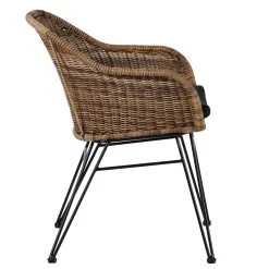 CASA Vienna Silla Comedor Negro, Natural Cheap